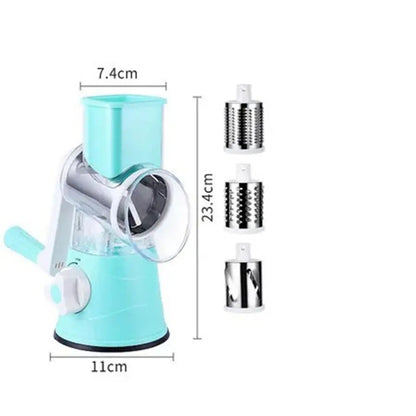 3-in-1 Rotary Food Slicer Chopper Cheese Grater Fruit Vegetable Shredder Cutter