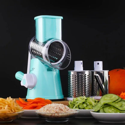 3-in-1 Rotary Food Slicer Chopper Cheese Grater Fruit Vegetable Shredder Cutter