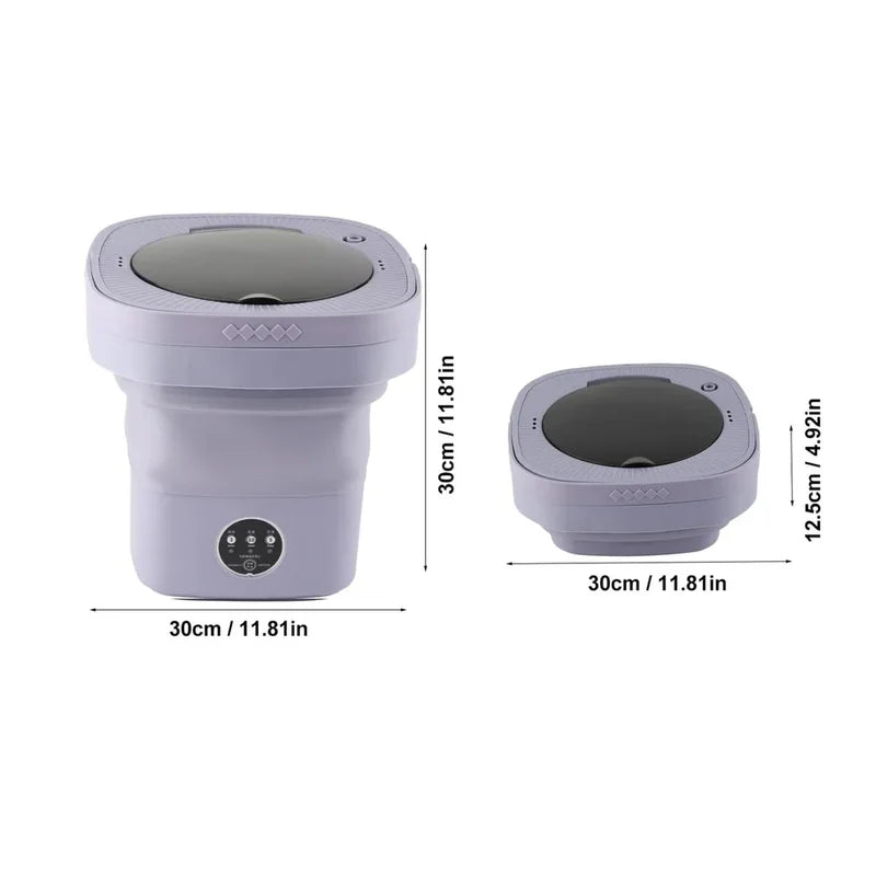 Portable Foldable Mini Washing Machine with 3 Modes 7 Liter Color Blue