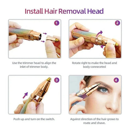 2-in-1 Facial Hair Remover with LED