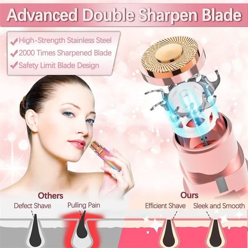 2-in-1 Facial Hair Remover with LED