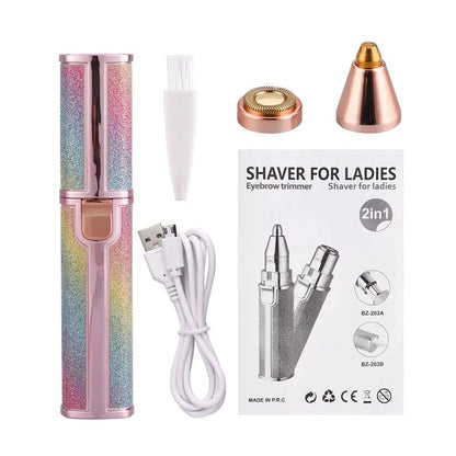 2-in-1 Facial Hair Remover with LED